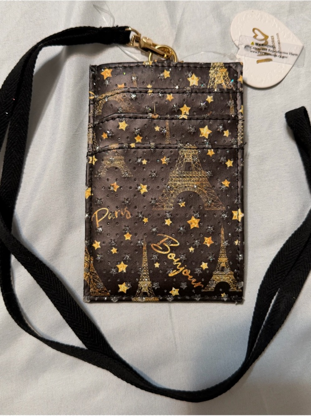 Paris Eiffel Tower Cardholder Lanyard